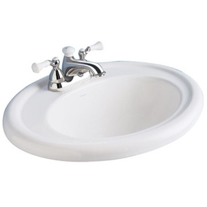 A0293004020 Standard Self Rimming Bathroom Sink - White A0293004020 Standard Self Rimming Bathroom Sink - White