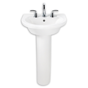 A0403800020 Tropic Petite Pedestal Bathroom Sink - White A0403800020 Tropic Petite Pedestal Bathroom Sink - White