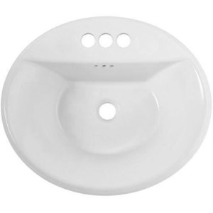 A0405004EC020 Tropic Self Rimming Bathroom Sink - White A0405004EC020 Tropic Self Rimming Bathroom Sink - White
