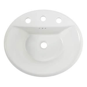 A0405008EC020 Tropic Self Rimming Bathroom Sink - White A0405008EC020 Tropic Self Rimming Bathroom Sink - White