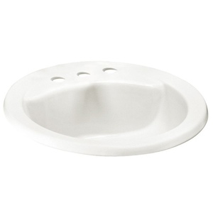 A0419888EC020 Cadet Self Rimming Bathroom Sink - White A0419888EC020 Cadet Self Rimming Bathroom Sink - White