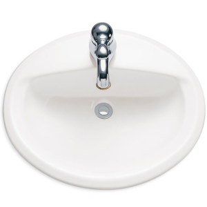 A0475035020 Aqualyn Self Rimming Bathroom Sink - White A0475035020 Aqualyn Self Rimming Bathroom Sink - White