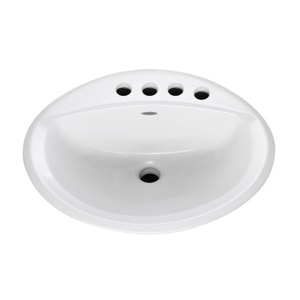 A0476037020 Aqualyn Self Rimming Bathroom Sink - White A0476037020 Aqualyn Self Rimming Bathroom Sink - White
