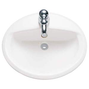 A0476928020 Aqualyn Self Rimming Bathroom Sink - White A0476928020 Aqualyn Self Rimming Bathroom Sink - White