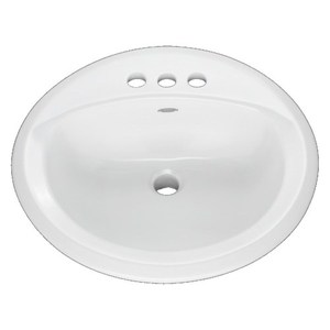 A0490011020 Rondalyn Self Rimming Bathroom Sink - White A0490011020 Rondalyn Self Rimming Bathroom Sink - White