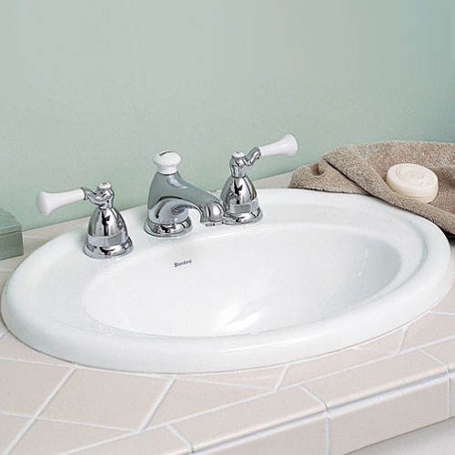 A0293008020 Standard Self Rimming Bathroom Sink - White A0293008020 Standard Self Rimming Bathroom Sink - White