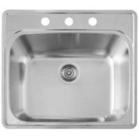 Single Bowl Kitchen Sink 25 x 22 x 12 Single Bowl Kitchen Sink 25 x 22 x 12