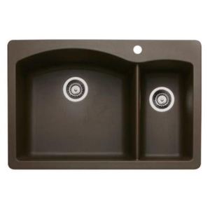 B440197 Diamond White/Color Double Bowl Kitchen Sink - Cafe Brown B440197 Diamond White/Color Double Bowl Kitchen Sink - Cafe Brown