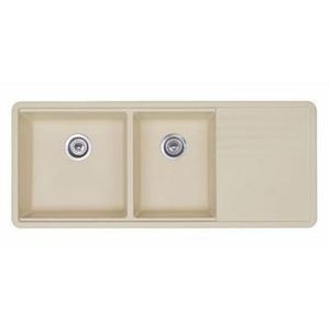 B440409 Precis White/Color Undermount - Double Bowl Kitchen Sink - Biscuit B440409 Precis White/Color Undermount - Double Bowl Kitchen Sink - Biscuit