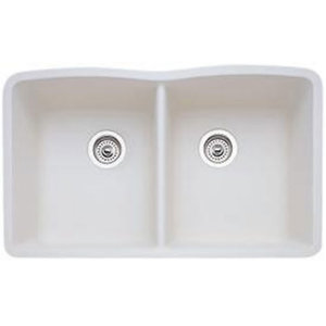 B440186 Diamond White/Color Undermount - Double Bowl Kitchen Sink - Biscuit B440186 Diamond White/Color Undermount - Double Bowl Kitchen Sink - Biscuit
