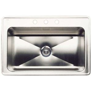 B440280 Magnum Stainless Steel Single Bowl Kitchen Sink - Stainless Steel B440280 Magnum Stainless Steel Single Bowl Kitchen Sink - Stainless Steel