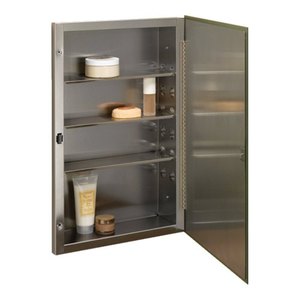R868P24SS Frameless Swing Door Medicine Cabinet - Stainless Steel R868P24SS Frameless Swing Door Medicine Cabinet - Stainless Steel