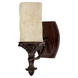 C1041MZ125 Mediterranean 1 Bulb Wall Sconce - Mediterranean Bronze C1041MZ125 Mediterranean 1 Bulb Wall Sconce - Mediterranean Bronze