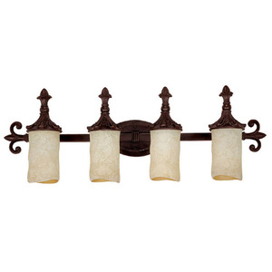 C1044MZ125 Mediterranean 4 or More Bulb Bathroom Lighting - Mediterranean Bronze C1044MZ125 Mediterranean 4 or More Bulb Bathroom Lighting - Mediterranean Bronze