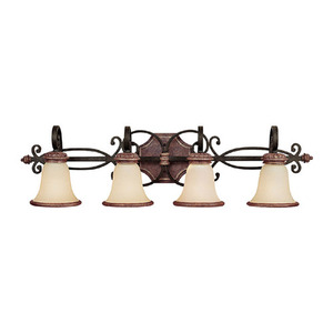 C1074IU252RG Foxborough 4 or More Bulb Bathroom Lighting - Iron and Umber C1074IU252RG Foxborough 4 or More Bulb Bathroom Lighting - Iron and Umber