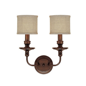 C1232BB450 Midtown Multi Bulb Wall Sconce - Burnished Bronze / Beige C1232BB450 Midtown Multi Bulb Wall Sconce - Burnished Bronze / Beige