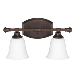 C1332BB242 Belmont 2 Bulb Bathroom Lighting - Burnished Bronze C1332BB242 Belmont 2 Bulb Bathroom Lighting - Burnished Bronze