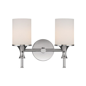 C1397PN105 Studio 2 Bulb Bathroom Lighting - Polished Nickel C1397PN105 Studio 2 Bulb Bathroom Lighting - Polished Nickel
