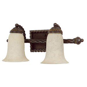 C1512WB269 Highlands 2 Bulb Bathroom Lighting - Weather Brown C1512WB269 Highlands 2 Bulb Bathroom Lighting - Weather Brown