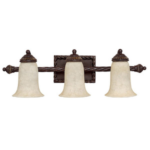 C1513WB269 Highlands 3 Bulb Bathroom Lighting - Weather Brown C1513WB269 Highlands 3 Bulb Bathroom Lighting - Weather Brown