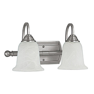 C1792MN223 Vanity 2 Bulb Bathroom Lighting - Matte Nickel C1792MN223 Vanity 2 Bulb Bathroom Lighting - Matte Nickel