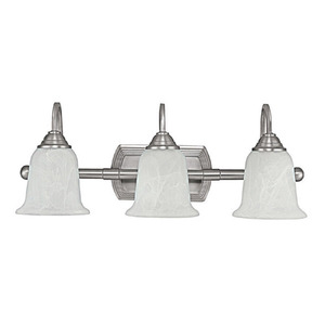 C1793MN223 Vanity 3 Bulb Bathroom Lighting - Matte Nickel C1793MN223 Vanity 3 Bulb Bathroom Lighting - Matte Nickel