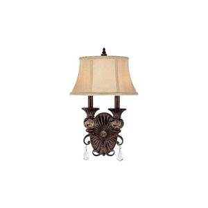 C1877CB437CR Manchester Multi Bulb Wall Sconce - Chesterfield Brown C1877CB437CR Manchester Multi Bulb Wall Sconce - Chesterfield Brown