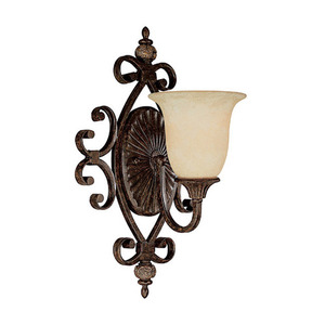 C1878CB294 Manchester 1 Bulb Wall Sconce - Chesterfield Brown C1878CB294 Manchester 1 Bulb Wall Sconce - Chesterfield Brown