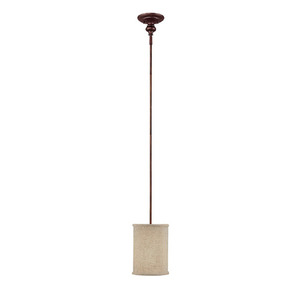 C1971BB460 Midtown Drum Pendant Pendant Light - Burnished Bronze / Beige C1971BB460 Midtown Drum Pendant Pendant Light - Burnished Bronze / Beige