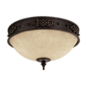 C2283RI River Crest Flush Mount Ceiling Light - Rustic Iron C2283RI River Crest Flush Mount Ceiling Light - Rustic Iron