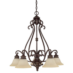 C3015WB267 Chatham Mid Sized Chandelier Chandelier - Weather Brown C3015WB267 Chatham Mid Sized Chandelier Chandelier - Weather Brown