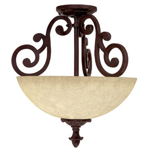 C3262MZ Mediterranean Semi Flush Mount Ceiling Light - Mediterranean Bronze C3262MZ Mediterranean Semi Flush Mount Ceiling Light - Mediterranean Bronze