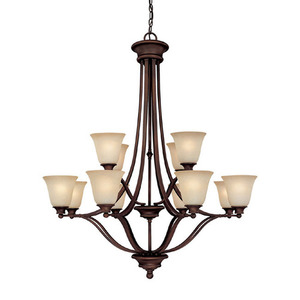 C3412BB287 Belmont Large Foyer Chandelier Chandelier - Burnished Bronze C3412BB287 Belmont Large Foyer Chandelier Chandelier - Burnished Bronze
