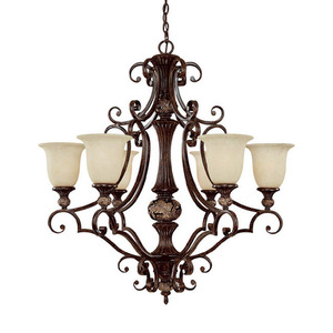 C3516CB294 Manchester Mid Sized Chandelier Chandelier - Chesterfield Brown C3516CB294 Manchester Mid Sized Chandelier Chandelier - Chesterfield Brown