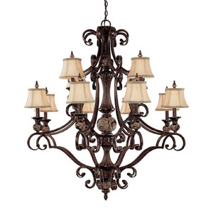 C3522CB440 Manchester Large Foyer Chandelier Chandelier - Chesterfield Brown C3522CB440 Manchester Large Foyer Chandelier Chandelier - Chesterfield Brown