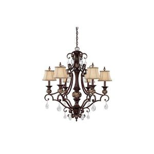 C3526CB440CR Manchester Mid Sized Chandelier Chandelier - Chesterfield Brown C3526CB440CR Manchester Mid Sized Chandelier Chandelier - Chesterfield Brown