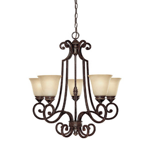C3585CB287 Barclay Mid Sized Chandelier Chandelier - Chesterfield Brown C3585CB287 Barclay Mid Sized Chandelier Chandelier - Chesterfield Brown