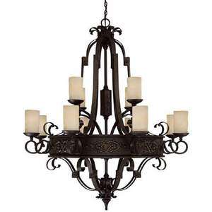 C3602RI125 River Crest Large Foyer Chandelier Chandelier - Rustic Iron C3602RI125 River Crest Large Foyer Chandelier Chandelier - Rustic Iron