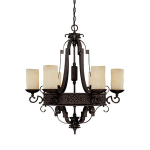 C3606RI125 River Crest Mid Sized Chandelier Chandelier - Rustic Iron C3606RI125 River Crest Mid Sized Chandelier Chandelier - Rustic Iron