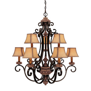 C3969IU465 Foxborough Large Foyer Chandelier Chandelier - Iron and Umber C3969IU465 Foxborough Large Foyer Chandelier Chandelier - Iron and Umber