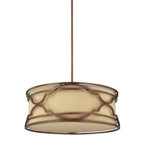 C4058BD540 Luciana Drum Pendant Pendant Light - Bronze / Gold Dust C4058BD540 Luciana Drum Pendant Pendant Light - Bronze / Gold Dust
