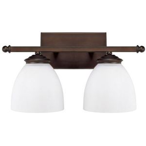 C8402BB202 Chapman 2 Bulb Bathroom Lighting - Burnished Bronze C8402BB202 Chapman 2 Bulb Bathroom Lighting - Burnished Bronze