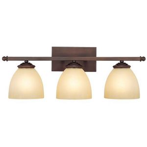 C8403BB201 Chapman 3 Bulb Bathroom Lighting - Burnished Bronze C8403BB201 Chapman 3 Bulb Bathroom Lighting - Burnished Bronze