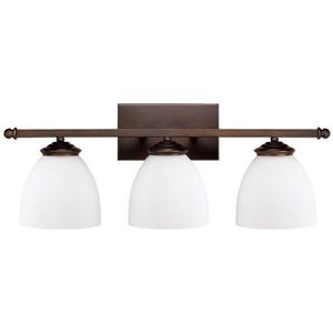 C8403BB202 Chapman 3 Bulb Bathroom Lighting - Burnished Bronze C8403BB202 Chapman 3 Bulb Bathroom Lighting - Burnished Bronze