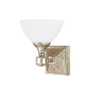 C8471SG110 Palazzo 1 Bulb Wall Sconce - Silver / Gold Leaf C8471SG110 Palazzo 1 Bulb Wall Sconce - Silver / Gold Leaf