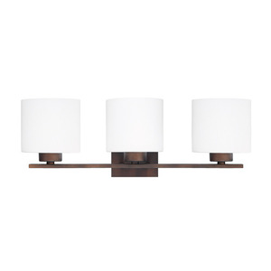 C8493BB103 Steele 3 Bulb Bathroom Lighting - Burnished Bronze C8493BB103 Steele 3 Bulb Bathroom Lighting - Burnished Bronze