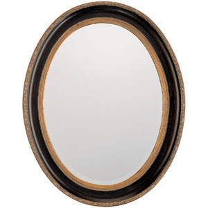 CM241821 Oval Mirror - Mahogany w/ Antique Gold trim CM241821 Oval Mirror - Mahogany w/ Antique Gold trim