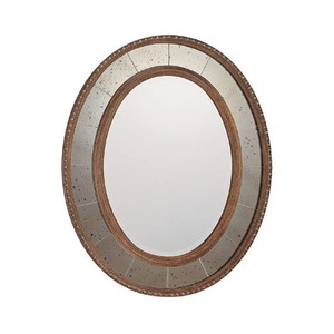 CM241827 Oval Mirror - Spice w/ silver and gold CM241827 Oval Mirror - Spice w/ silver and gold