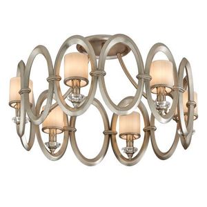 C13436 EMBRACE Semi Flush Mount Ceiling Light - Satin Silver C13436 EMBRACE Semi Flush Mount Ceiling Light - Satin Silver