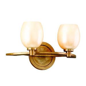 COR6262 Cirque 2 Bulb Bathroom Lighting - Champagne Leaf COR6262 Cirque 2 Bulb Bathroom Lighting - Champagne Leaf
